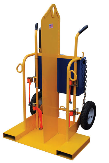 Fire Protection Welding Cylinder Torch Cart w/ Foam Filled Wheels & Cutting Torch Box